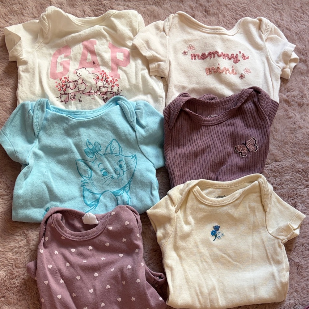 3 month short sleeve onesies